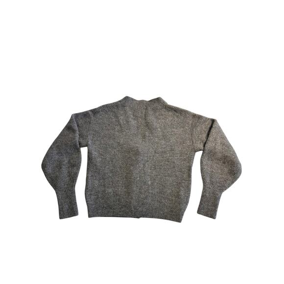 Quince Baby Alpaca Wool Cropped Cardigan Charcoal Size S CozySweater QuietLuxury - Picture 5 of 9